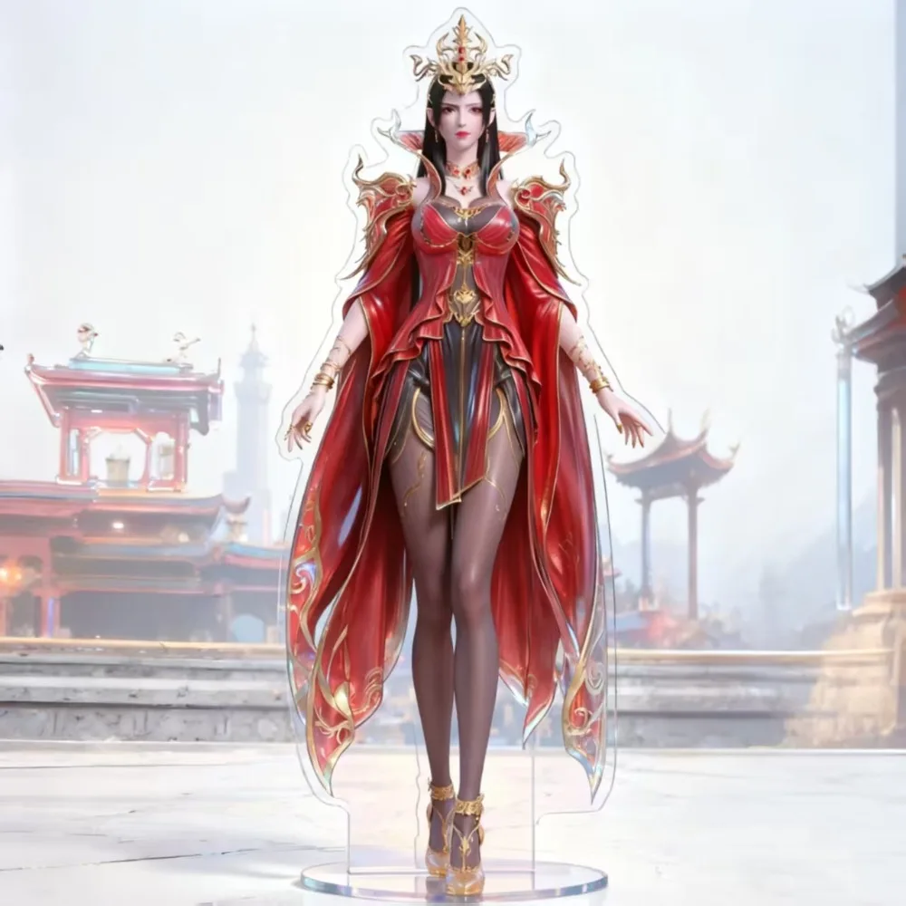 Anime Dou Po Cang Qiong Acrylic Stand Medusa Queen Red Dress Version Fans Gift Collectible Desktop Decoration Ornament