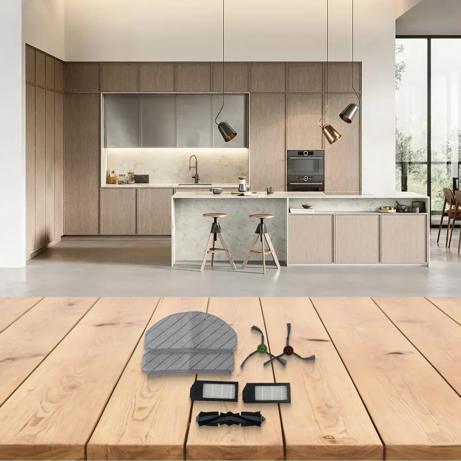 Ecovacs Deebot X1 Plus용 필터 사이드 브러시 롤러 브러시 걸레 천 키트, 진공 청소기 액세서리 교체