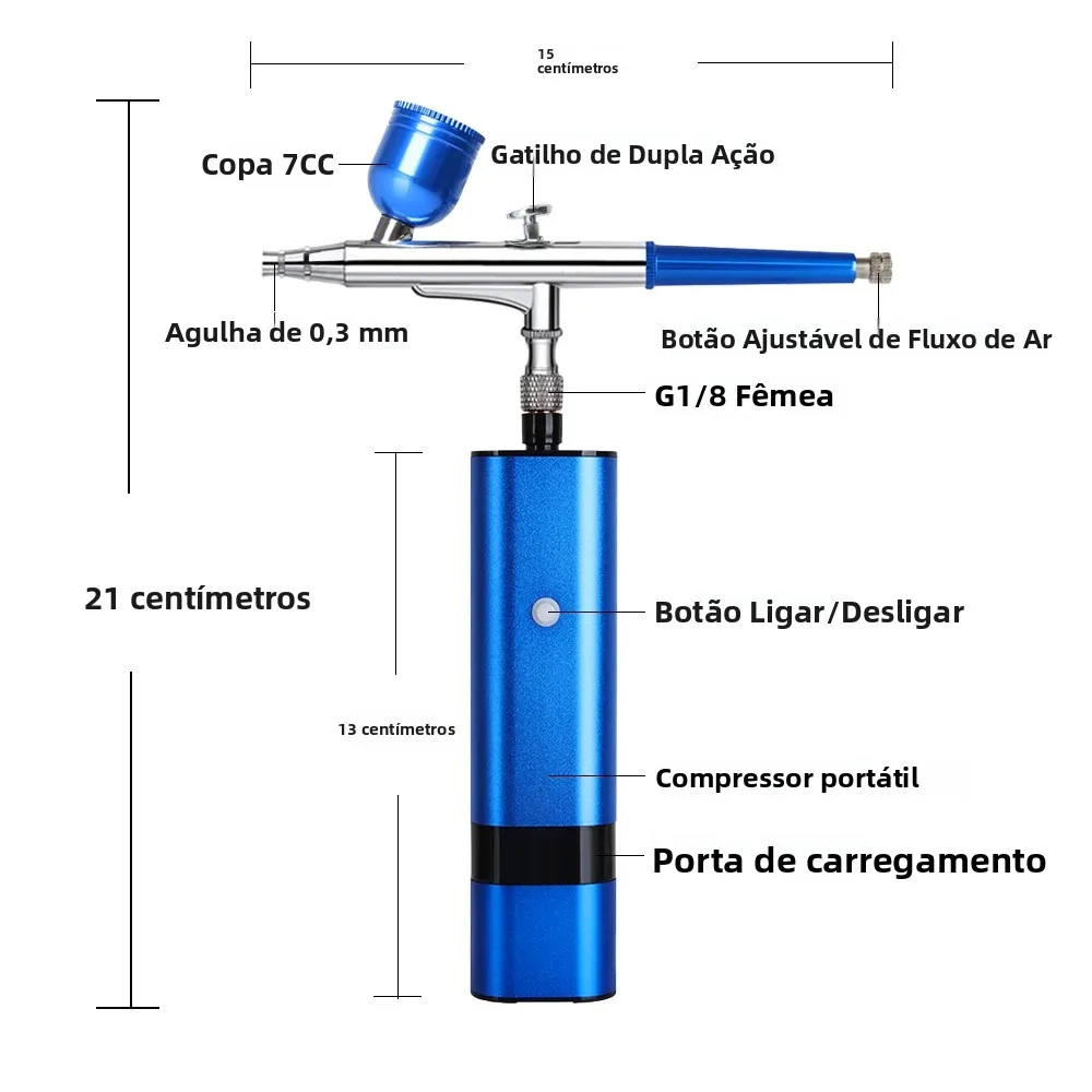 mini-airbrush-compressor-kit-auto-start-blue-color-for-face-body-makeup-temporary-tattoo-nail-art-oem-odm-air-brush-tools