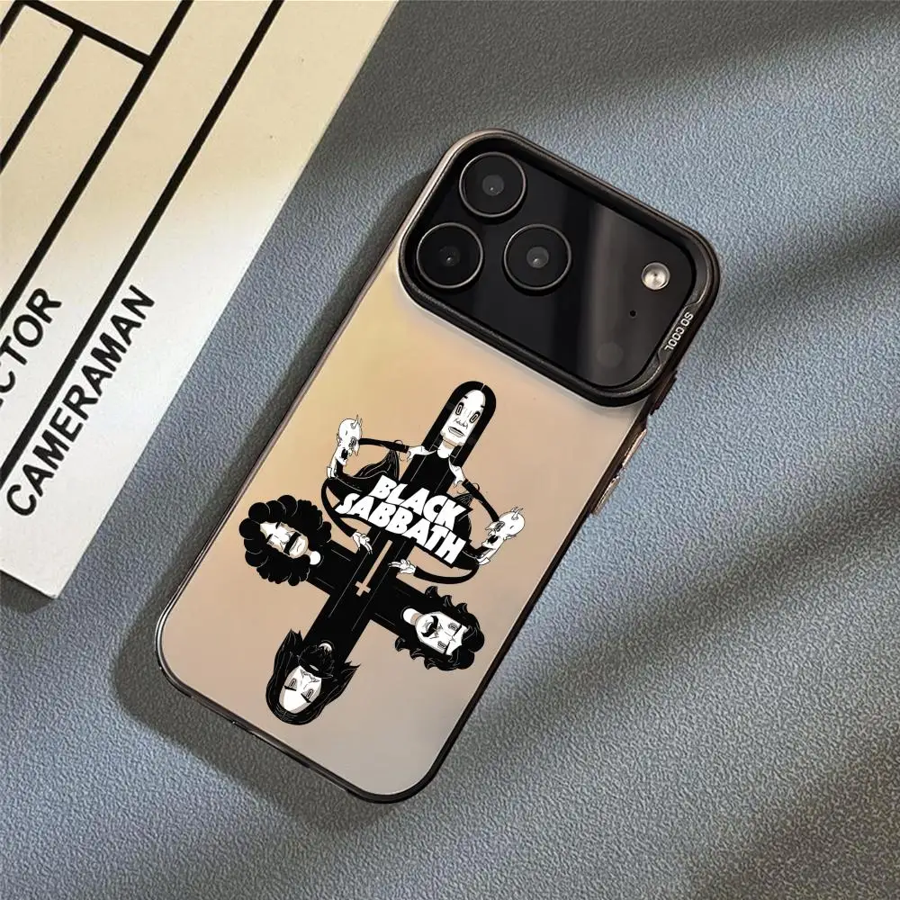 

Band B-Black S-SabbathS Phone Case For iPhone 17 16 15 14 13 12 11 Pro Max Air Colorful Matte Laser Aurora Shockproof
