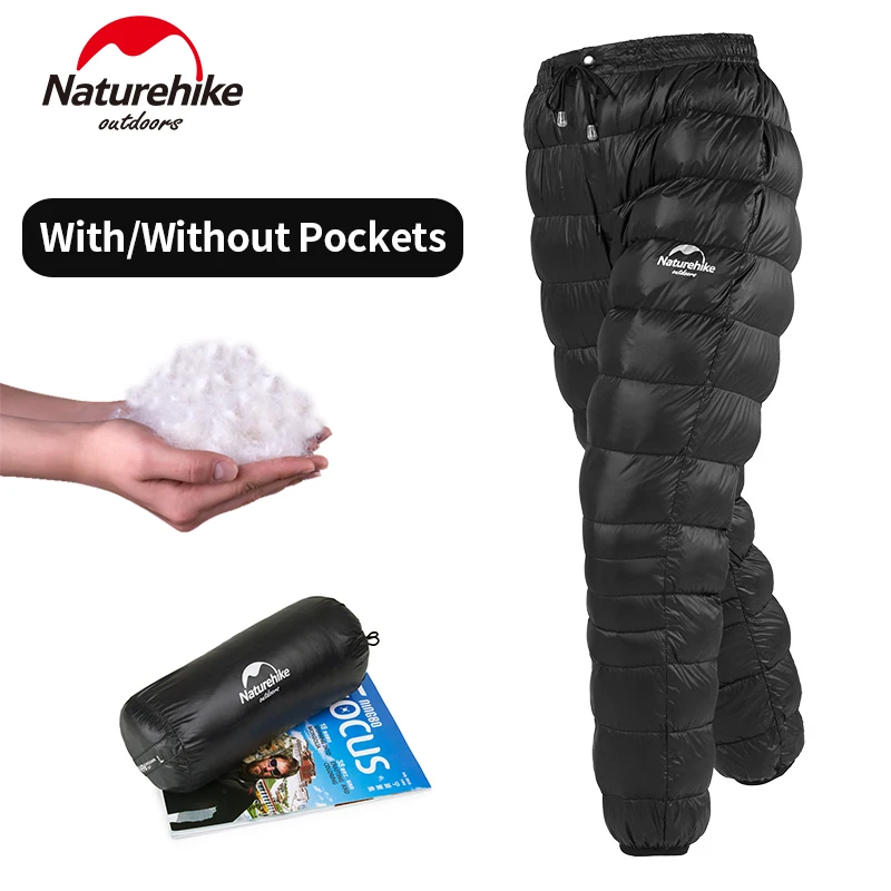 

Naturehike Goose Down Pants Waterproof Winter Hiking Outdoor Warm Trousers Camping Ultralight 750FP Nylon Thermal Camping Pants