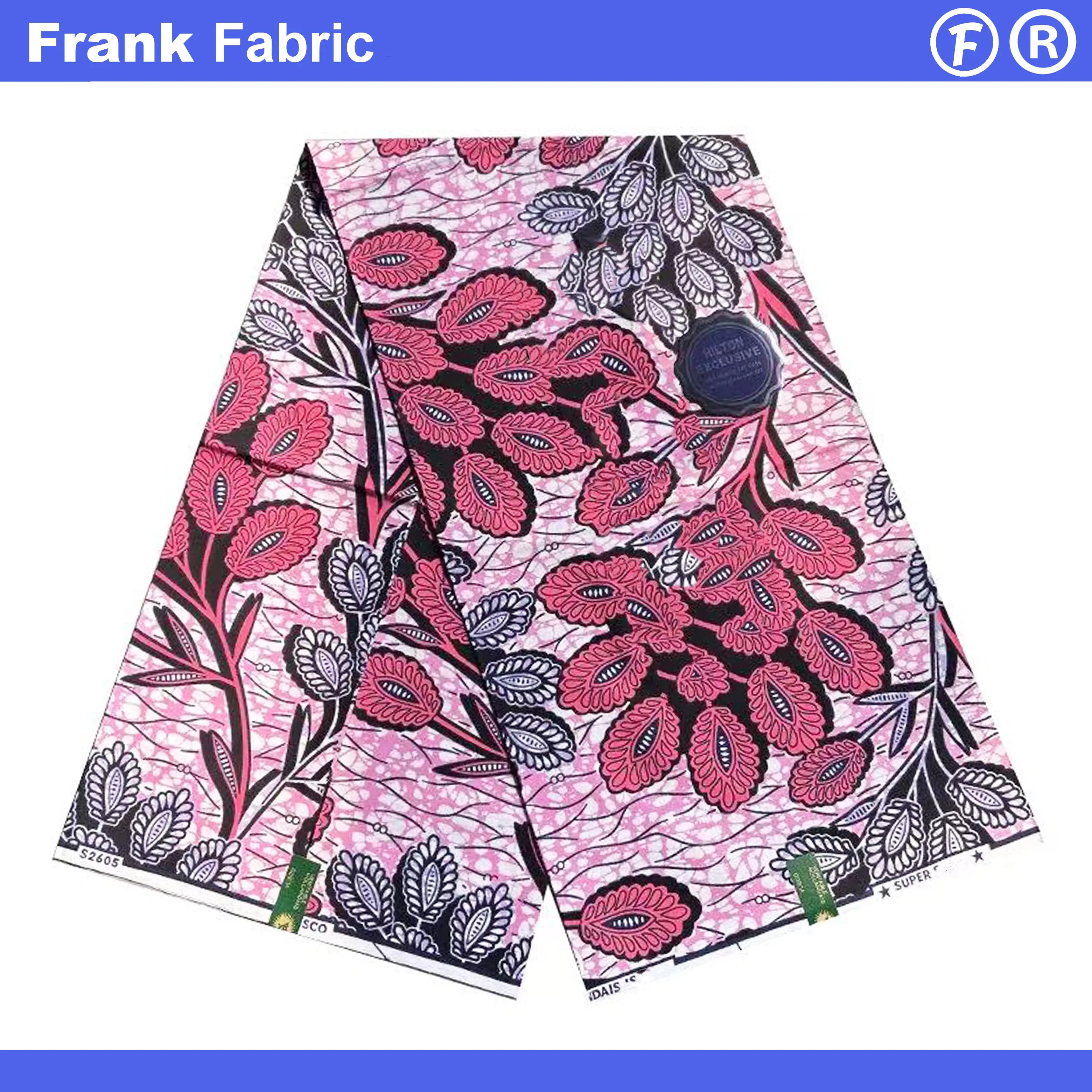 

100 хлопковый голландский материал Анкара, высококачественная супер африканская восковая ткань, 6 ярдов для церковного крещения, оптовая продажа FF2507.054