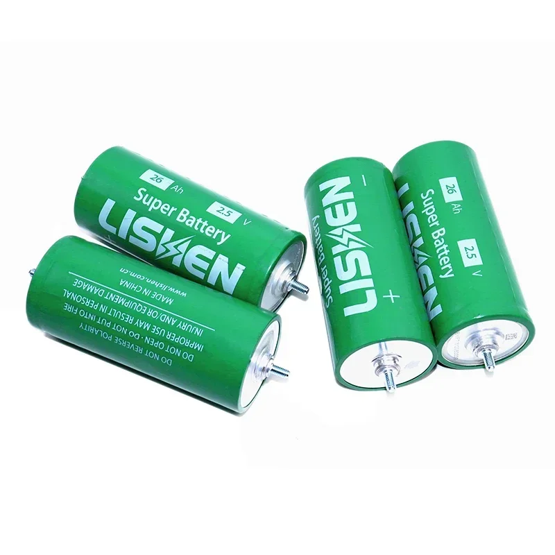 6PCS 2.5V 26Ah Original Lishen Lithium Titanate Battery LTO 20C DIY 12V E-boat Car start Low temperature resistance 30000 cycles