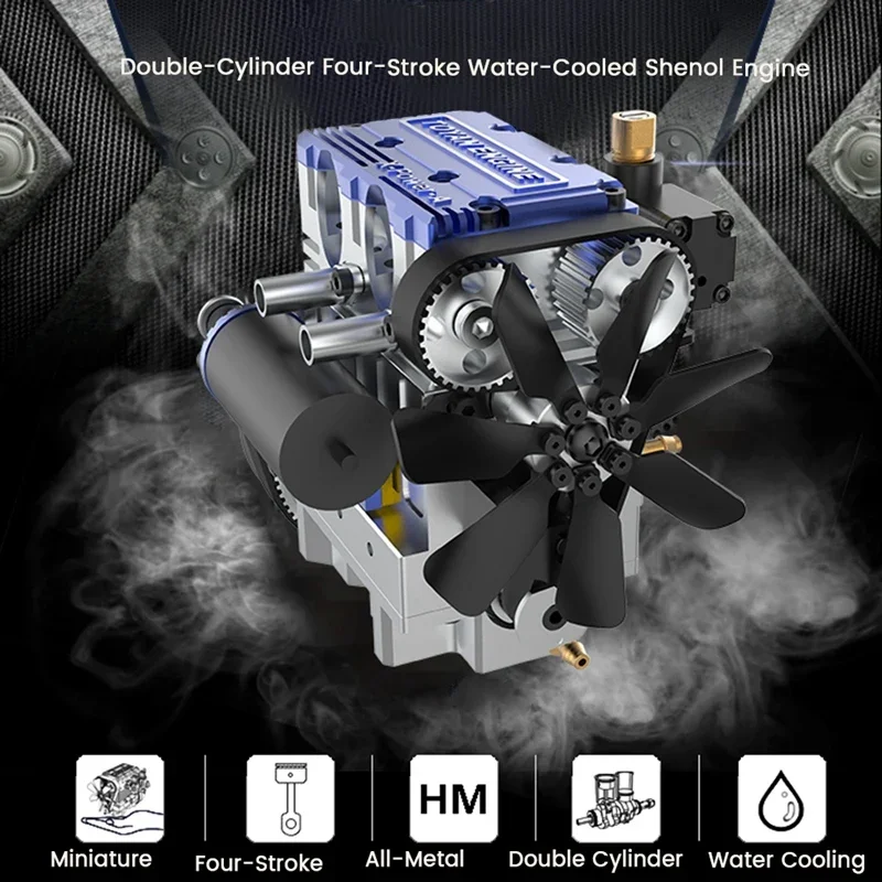 TOYAN X-POWER-A kit de moteur bricolage à deux intervalles 4 temps refroidi à l'eau moteur ular en ligne modèle kit de construction pour adultes hommes cadeau