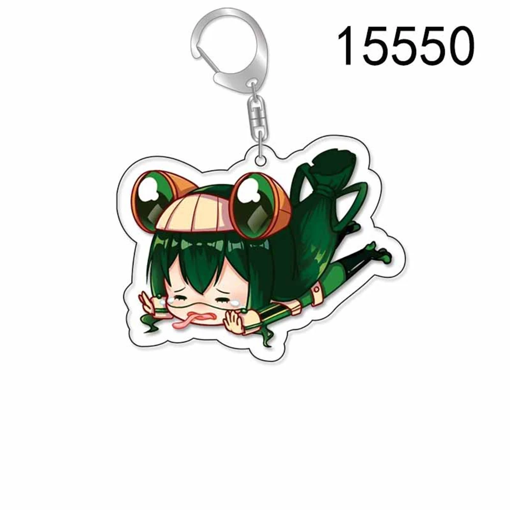 Anime My Hero Academia Midoriya Izuku Bakugou Katsuki Ojiro Mashirao KOSTUM Cosplay Gantungan Kunci Akrilik Gantungan Kunci Hadiah Halloween