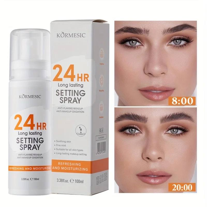 Juego de spray de maquillaje de larga duración, puede pulverizar uniformemente, niebla de agua delicada sin dañar el maquillaje Base, buen efecto de maquillaje