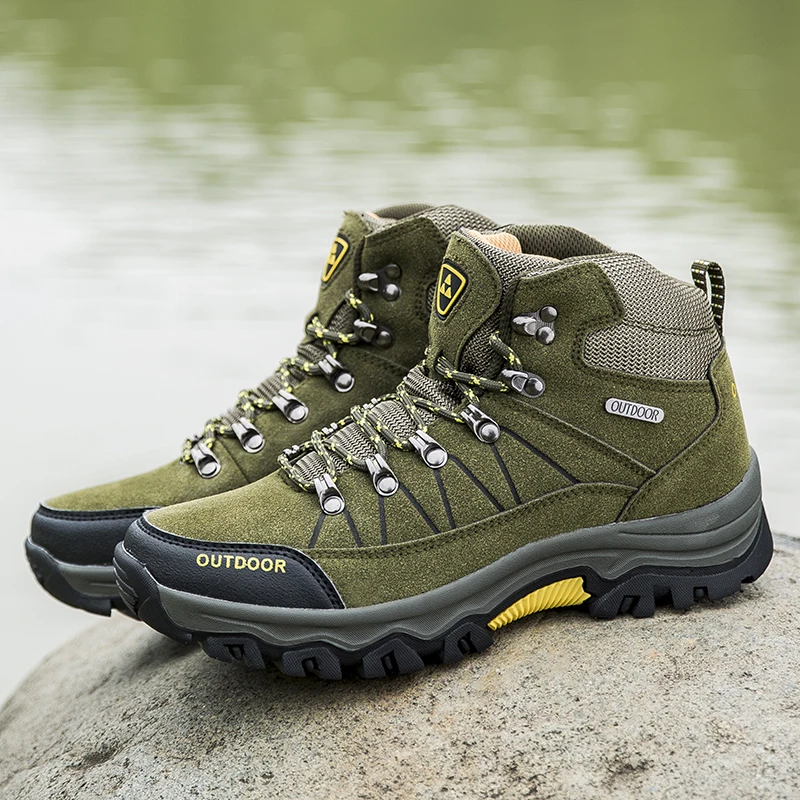 Zapatos de senderismo impermeables para hombre, botines de nieve al aire libre, zapatos de escalada súper cálidos, zapatillas de Trekking 39-46,