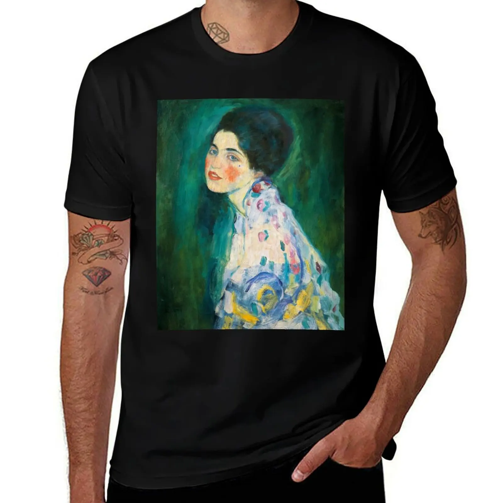 

of Klimt’s a Lady Portrait Gustav painting T-Shirt Lightweight Casual Summer T-Shirt