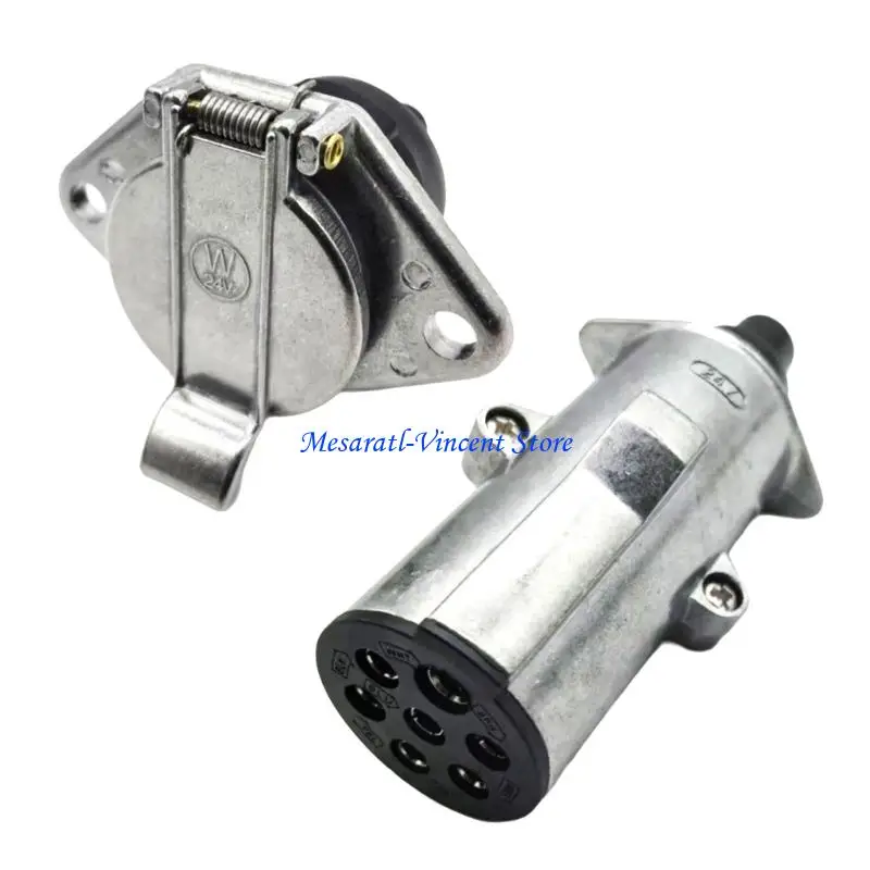 

A70F 24V 7 Hole Aluminum Socket Quick Install Trailer Power Outlet for Mobile Home Truck & Commercial Vehicle Power Supply