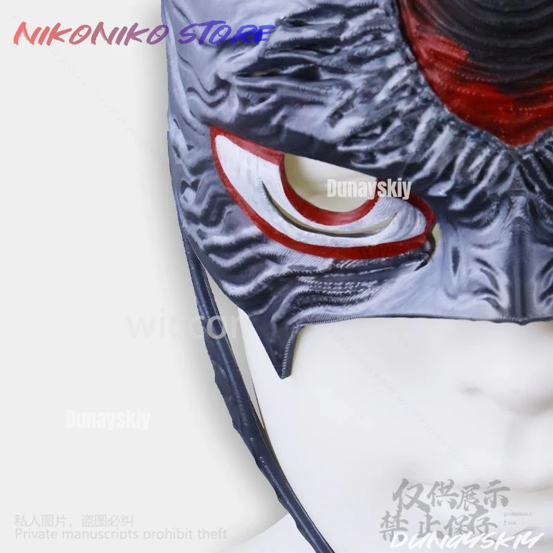 أزياء أنيمي دان دان كوسفريف جين إنجوجي الرعب ثلاثية الأبعاد من البلاستيك الصلب صنع نصف قناع الوجه لحفلة الهالوين وأعياد الميلاد