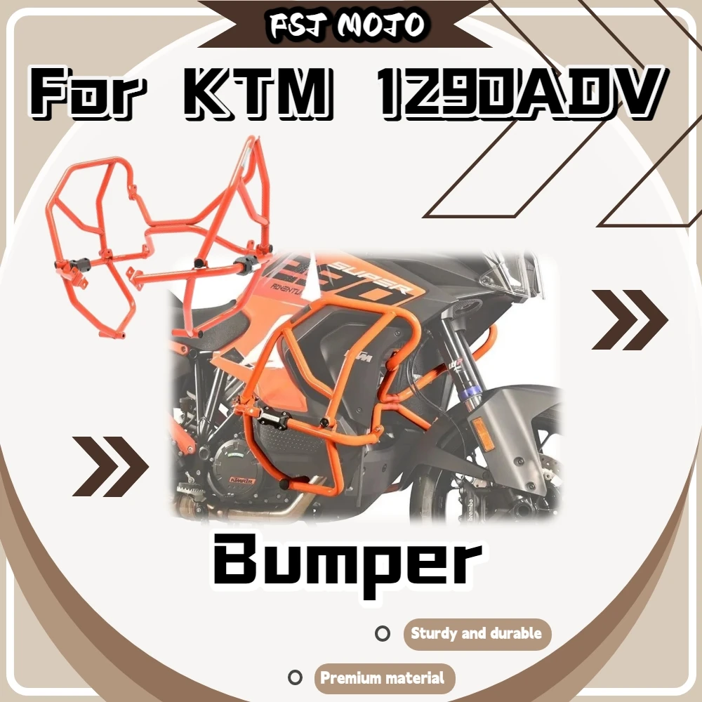 

For KTM 1290ADV Super Adventure Upper & Lower Crash Bar Set, Frame Engine Bumper Anti-Fall Guard Moto Mod Parts