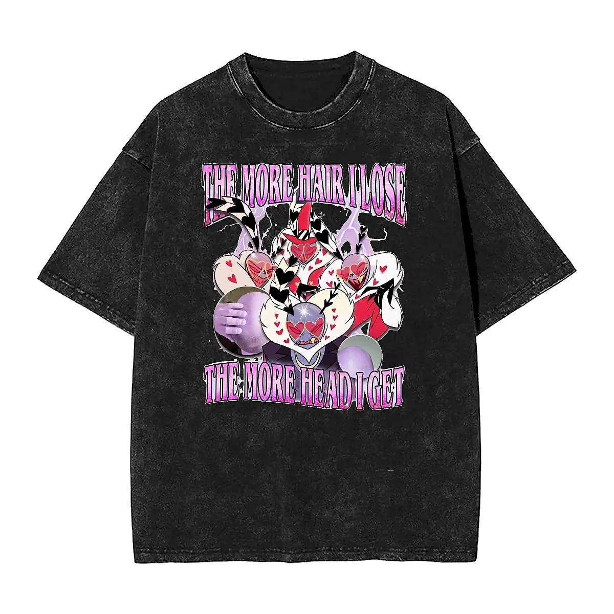 

Unisex T-Shirt Vox Hazbins Hotels American Animation Washed T-Shirts Popular Summer Tees Vintage Cotton Tops Birthday Gift