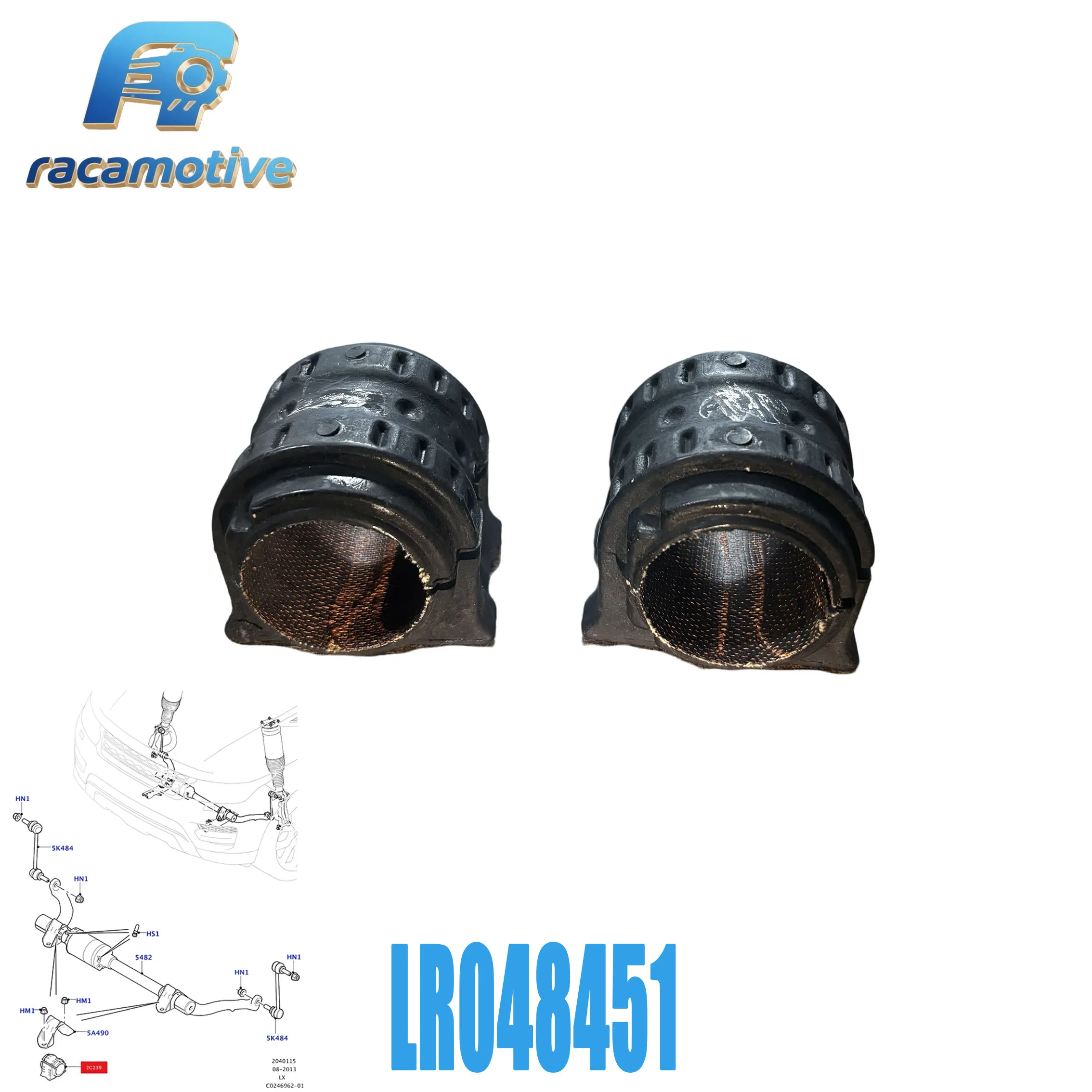 LR048451 Fits Range Rover VogueL405 2013-2022 Range Rover Sport L494 2014-2022 Front Suspension Stabilizer Bar Bushings