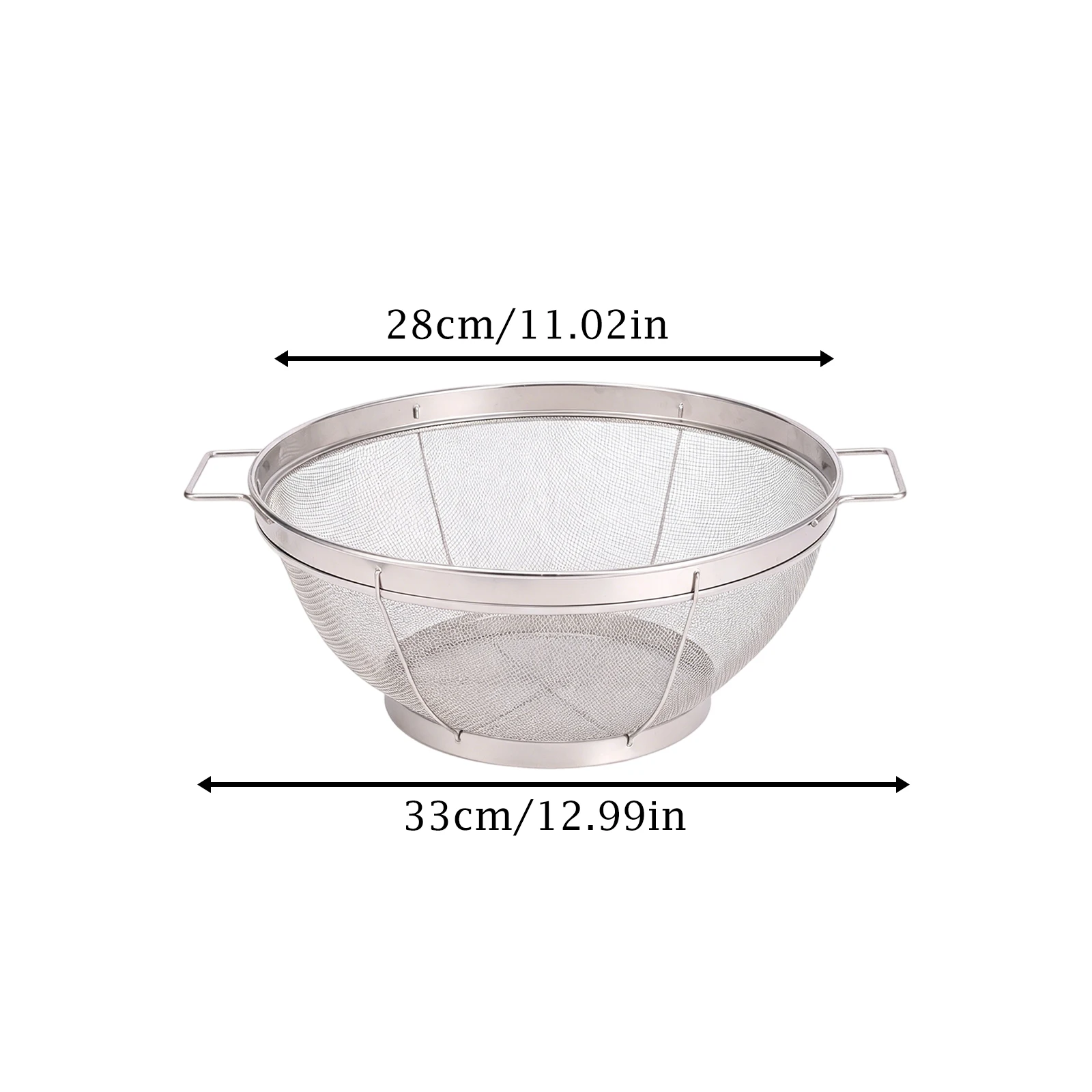 Stainless Steel Colander Multi-Functional Sieve for Vegetable and Fruit Drainage Basket Kitchen Storage Fruit Baskets