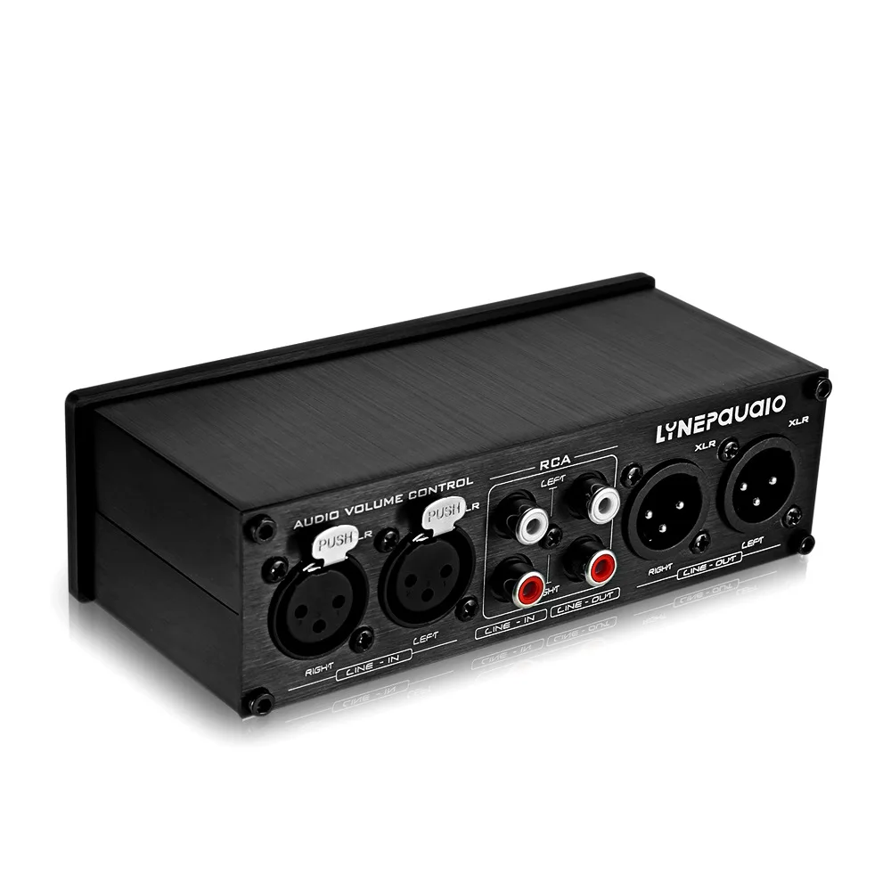 RCA/XLR مفتاح جهاز انتقاء HiFi متوازن ستيريو الجلاد ضياع متوازن بالكامل السلبي Preamp نشط المتكلم وحدة تحكم في مستوى الصوت