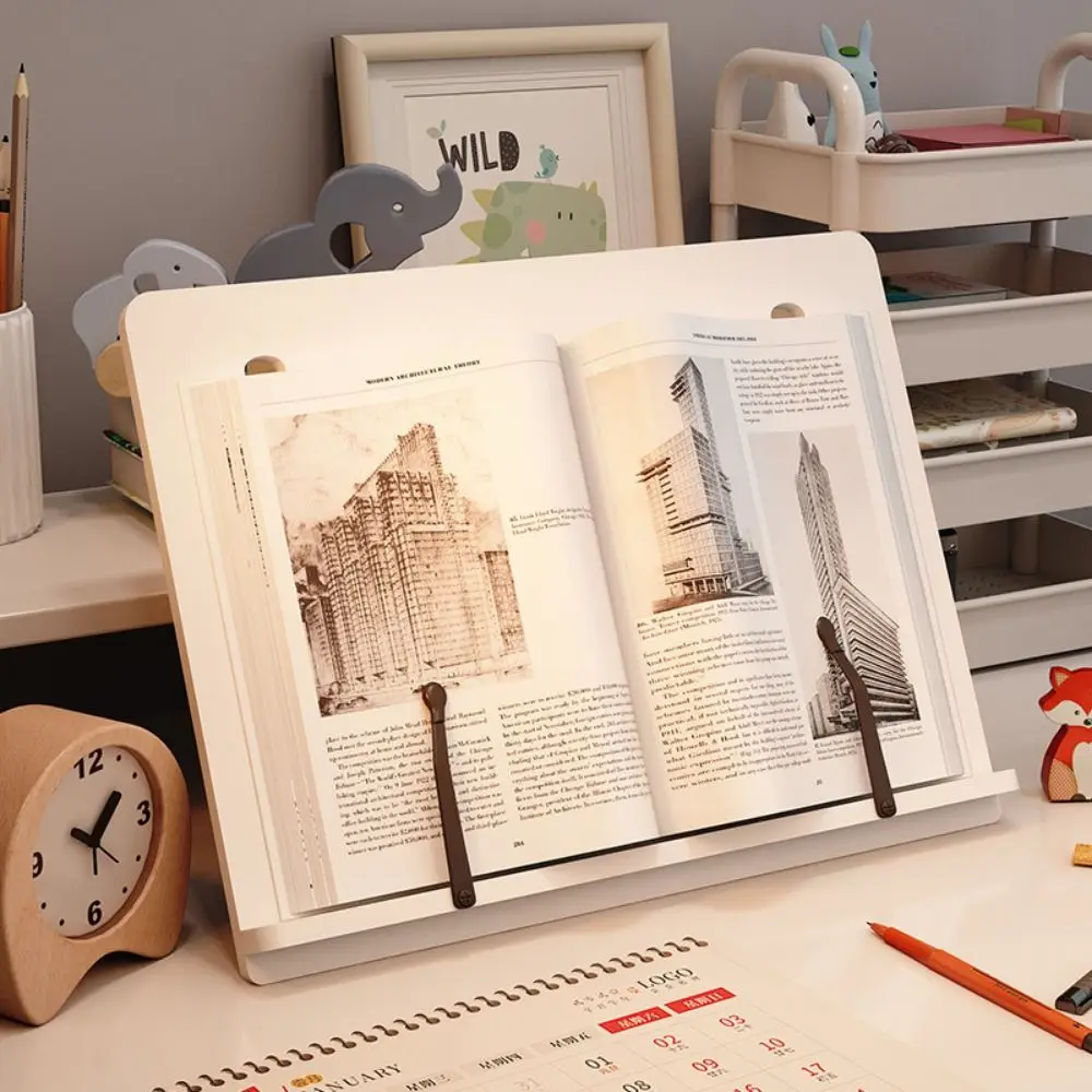 Adjustable Wood Reading Stand Foldable Multi-Position Book Holder Tray Portable Drawing Support Desktop Book Riser Study Room