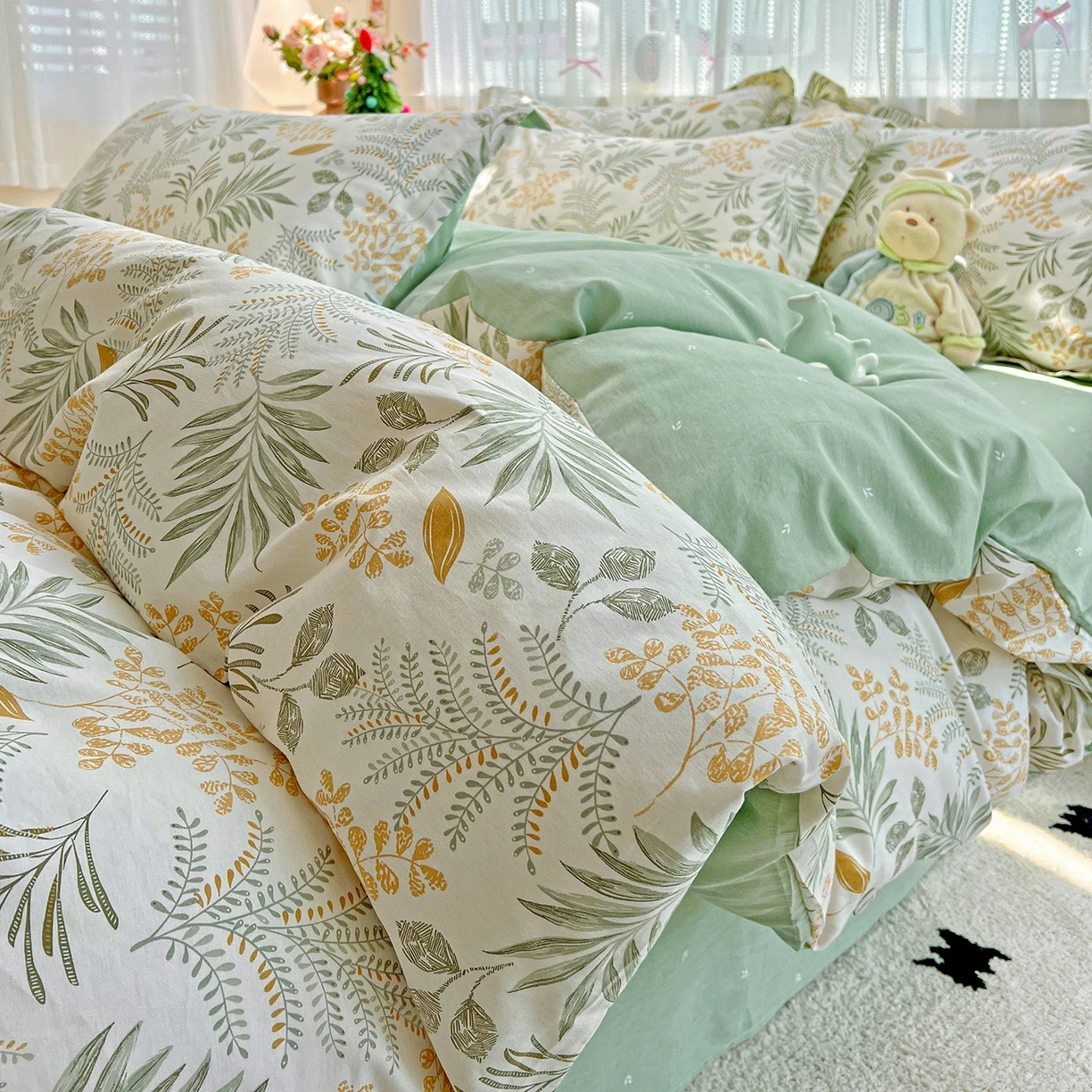 J152025 New Model 12868 All-cotton Single Quilt Cover Printed Skin-friendly Quilt Cover Breathable Bedding 160x210 220x240