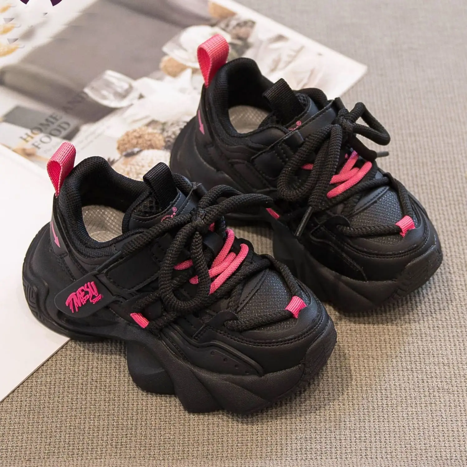 

2026 New Kids Autumn Winter Thermal Cotton Sports Shoes Warm Kids Sneakers Best Seller Children's Footwear