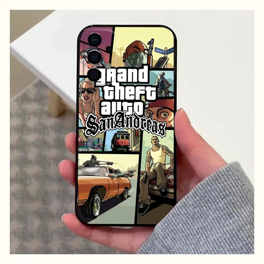 San Andreas G-GTA Phone Case For Samsung Galaxy A13,A21s,A22,A31,A32,A52,A53,A71,A80,A91 Soft Black Cover