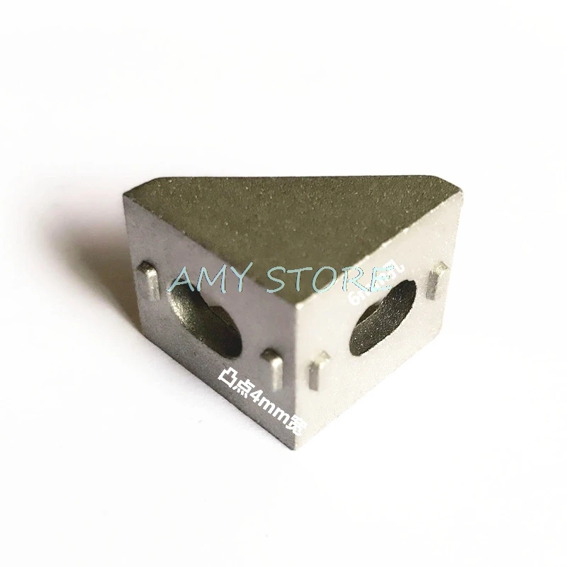 Lot25 Silver Cast Aluminum Profile Solid 2020 Angle L Shape Corner Bracket Brace 20x20x17mm For 20mm Extrusion CNC Routers