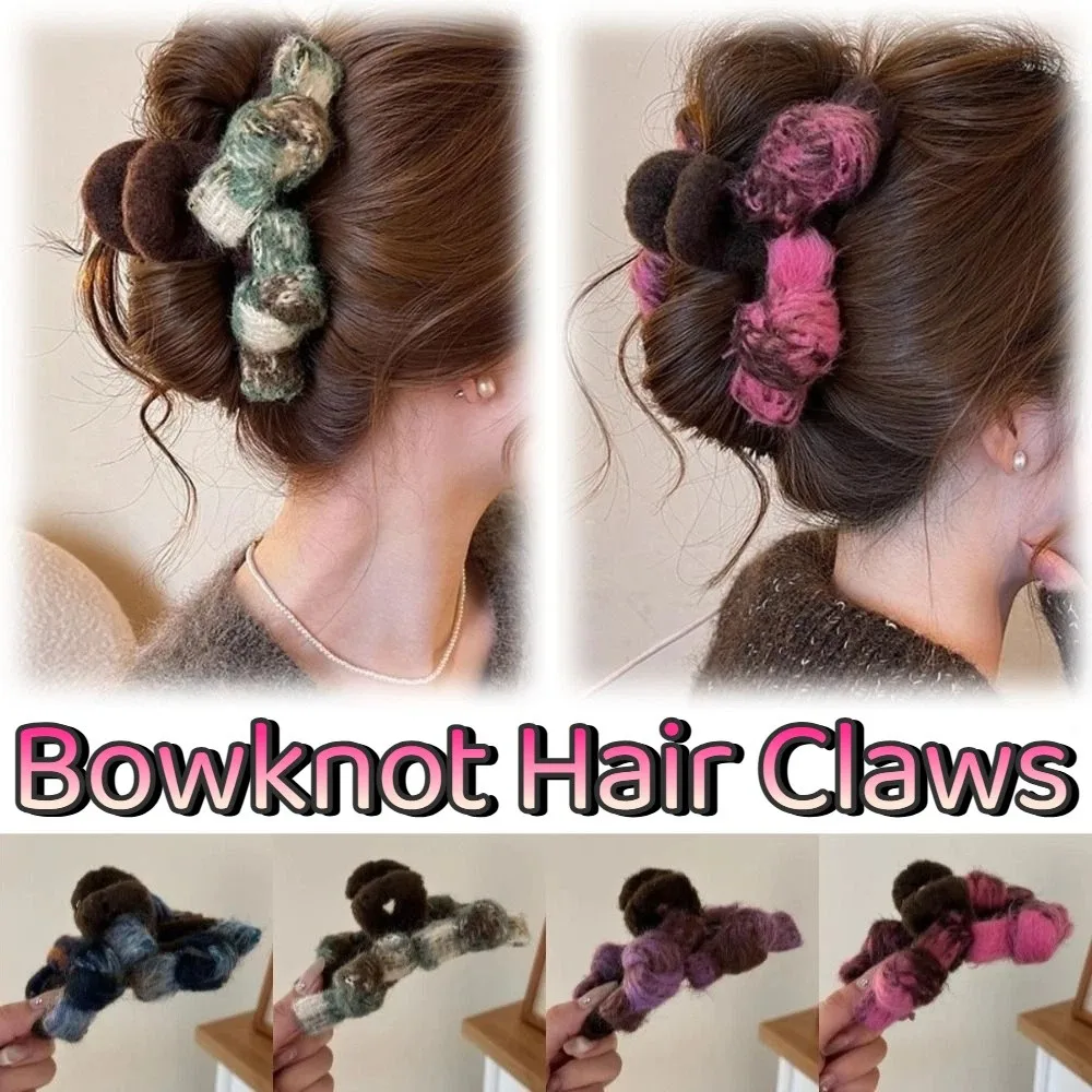 

Sweet Fabric Bowknot Hair Claws Elegant Korean Style Lady Shark Clip Creative Fashion Women Hair Clips Autumn Winter