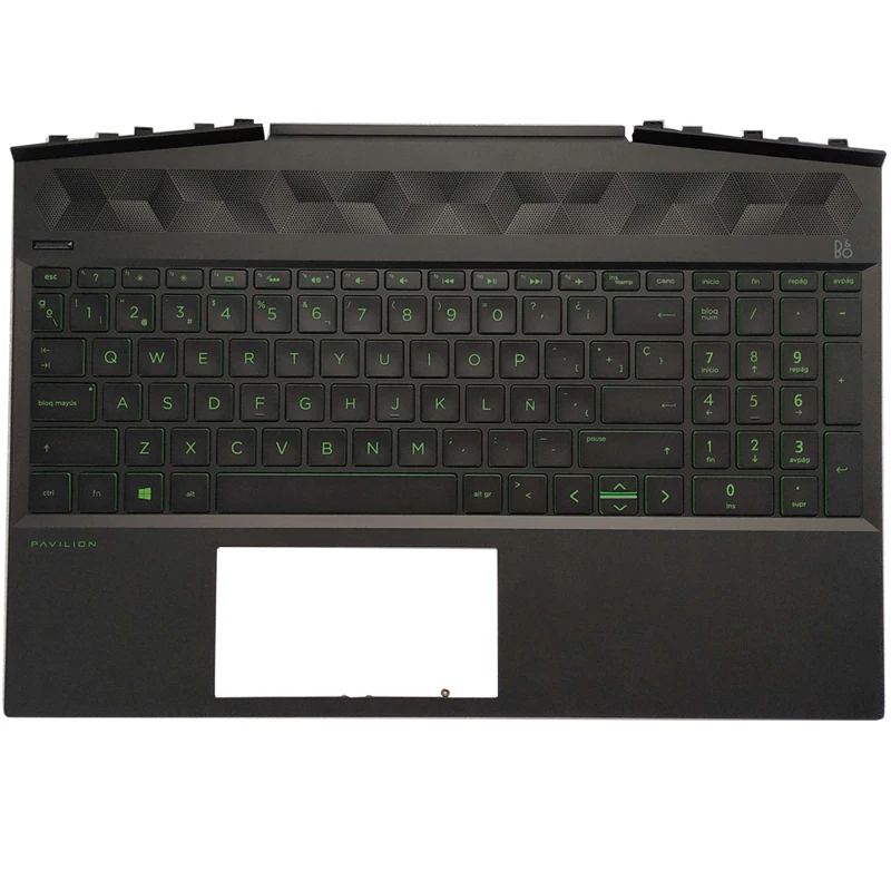 

New Spanish Latin Laptop Keyboard For HP Pavilion 15-DK 15T-DK TPN-C141 with palmrest upper cover backlight