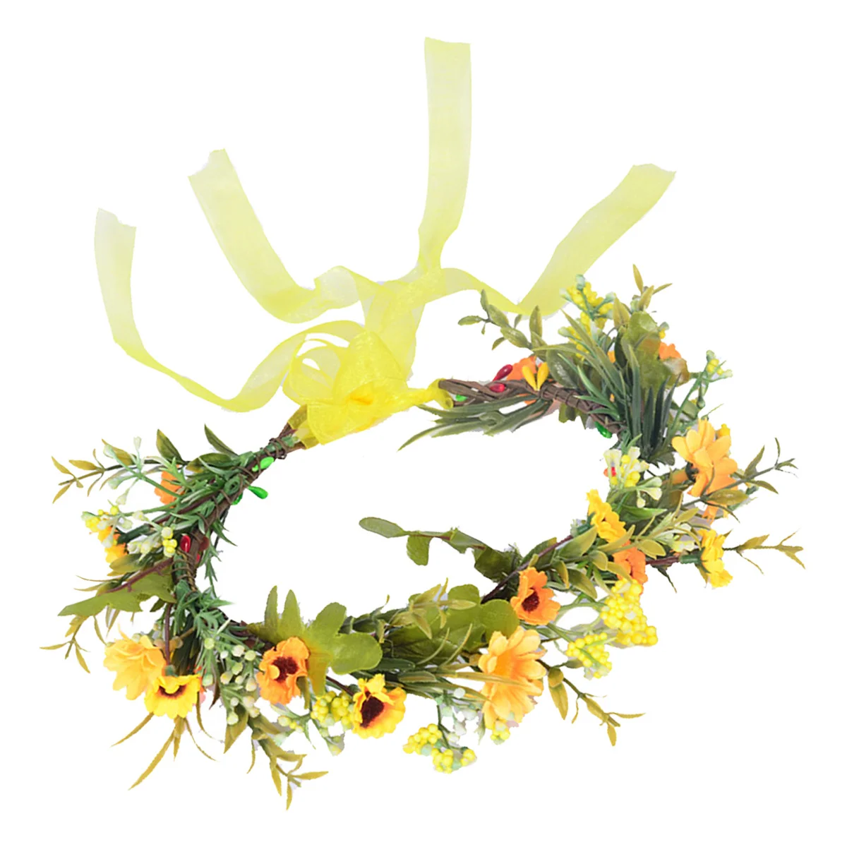 عباد الشمس إكليل عقال الزفاف جارلاند خوذة لعطلة الزفاف عيد الميلاد عيد الهالوين تأثيري التصوير الفوتوغرافي