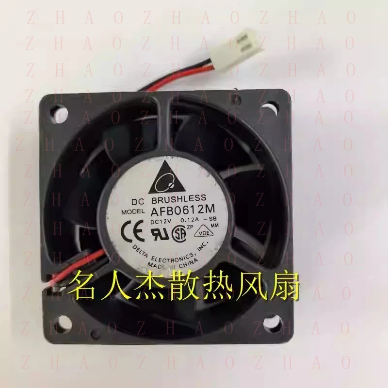 L+ FOR  DELTA AFB0612M 6025 12V 0.12A 6CM 2-Pin Dual Ball Bearing Silent Cooling Fan