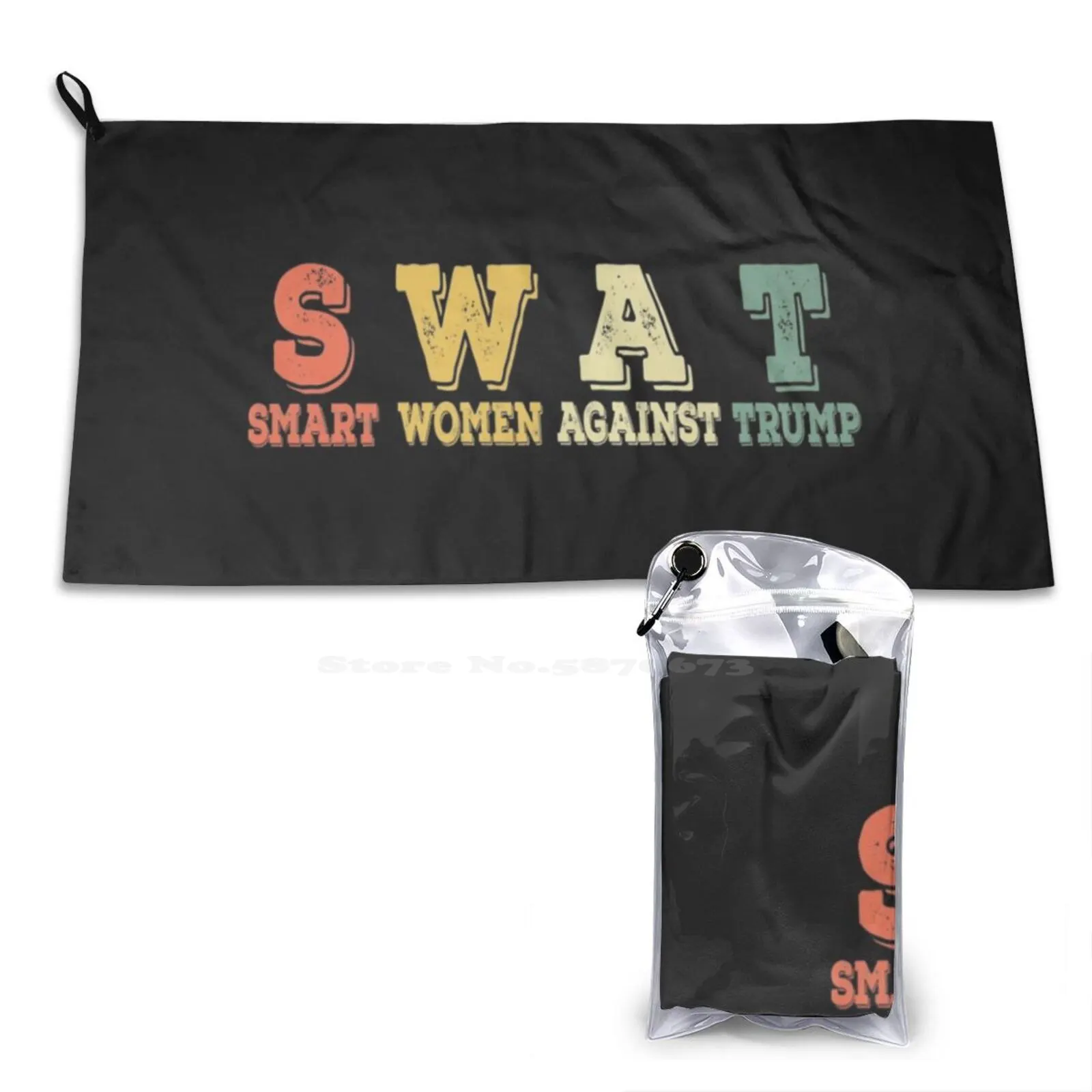 Swat Smart Women Against Trump Funny Anti-Trump Soft Washcloths Face Towel Trump Swat Smart Womens Funny Anti Against