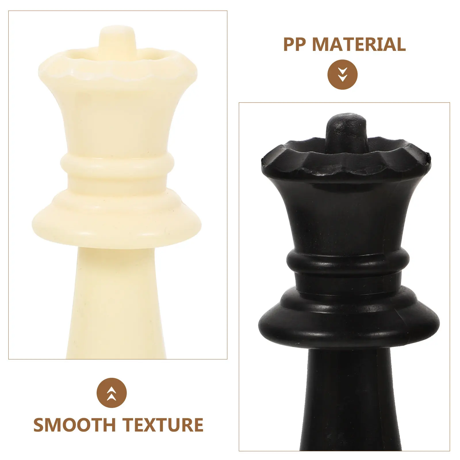 1Set PP Replacement Chess Pieces Plastic Compact Lightweight Chessmen for Board Games Math Learning Development Travel