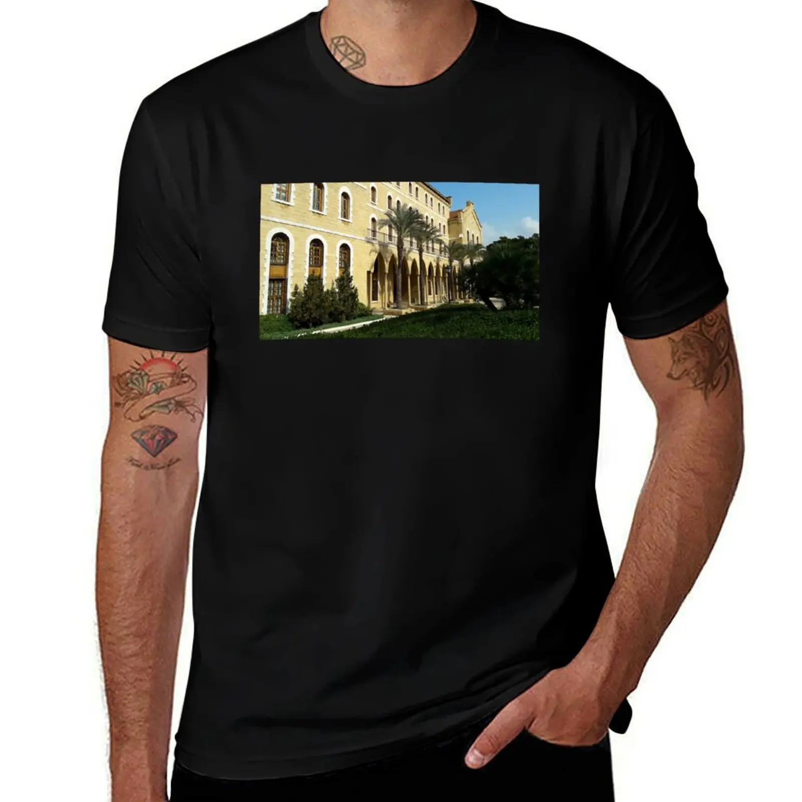 American University, Beirut T-Shirt Big and Tall Basic Tee Shirt