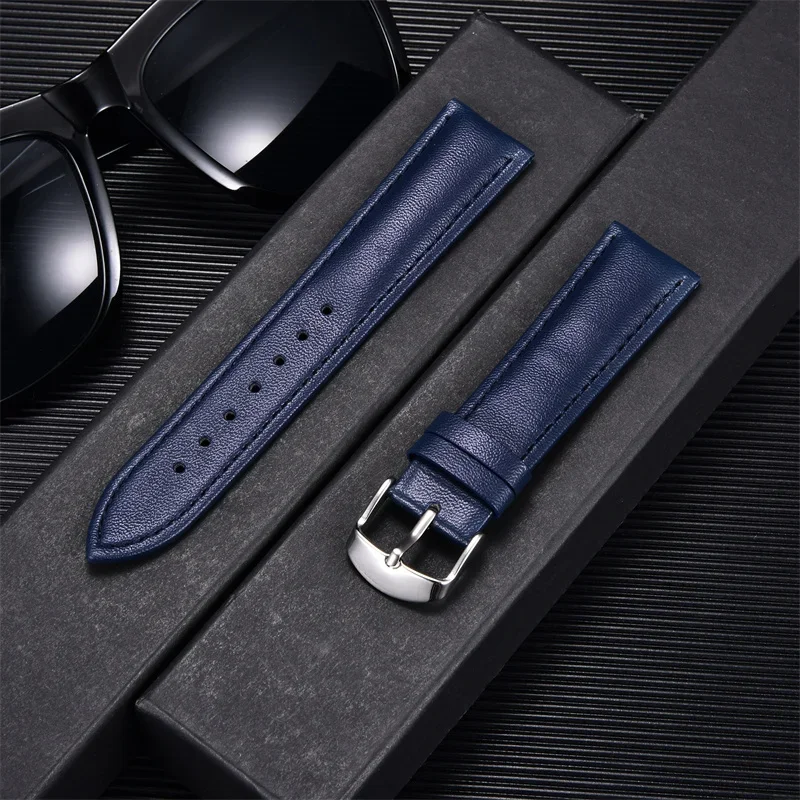 Calfskin Watchbands Replacement Watch Accessories Comfortable Men Women Wristwatch Band 14mm 16mm 18mm 20mm 22mm Watches Straps