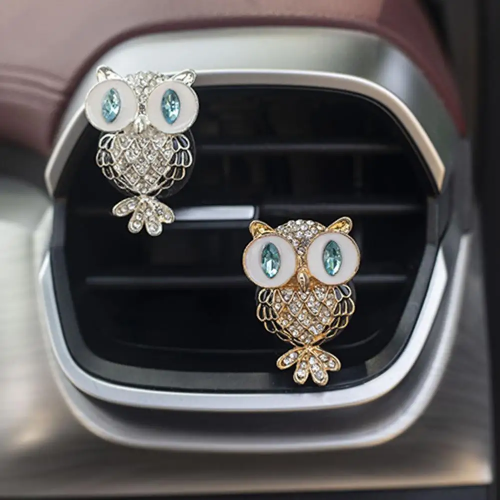 Sparkling Owl Car Aromatherapy Eliminates Odors Long-lasting Freshness Resin Material Owl Vehicle Aromatherapy