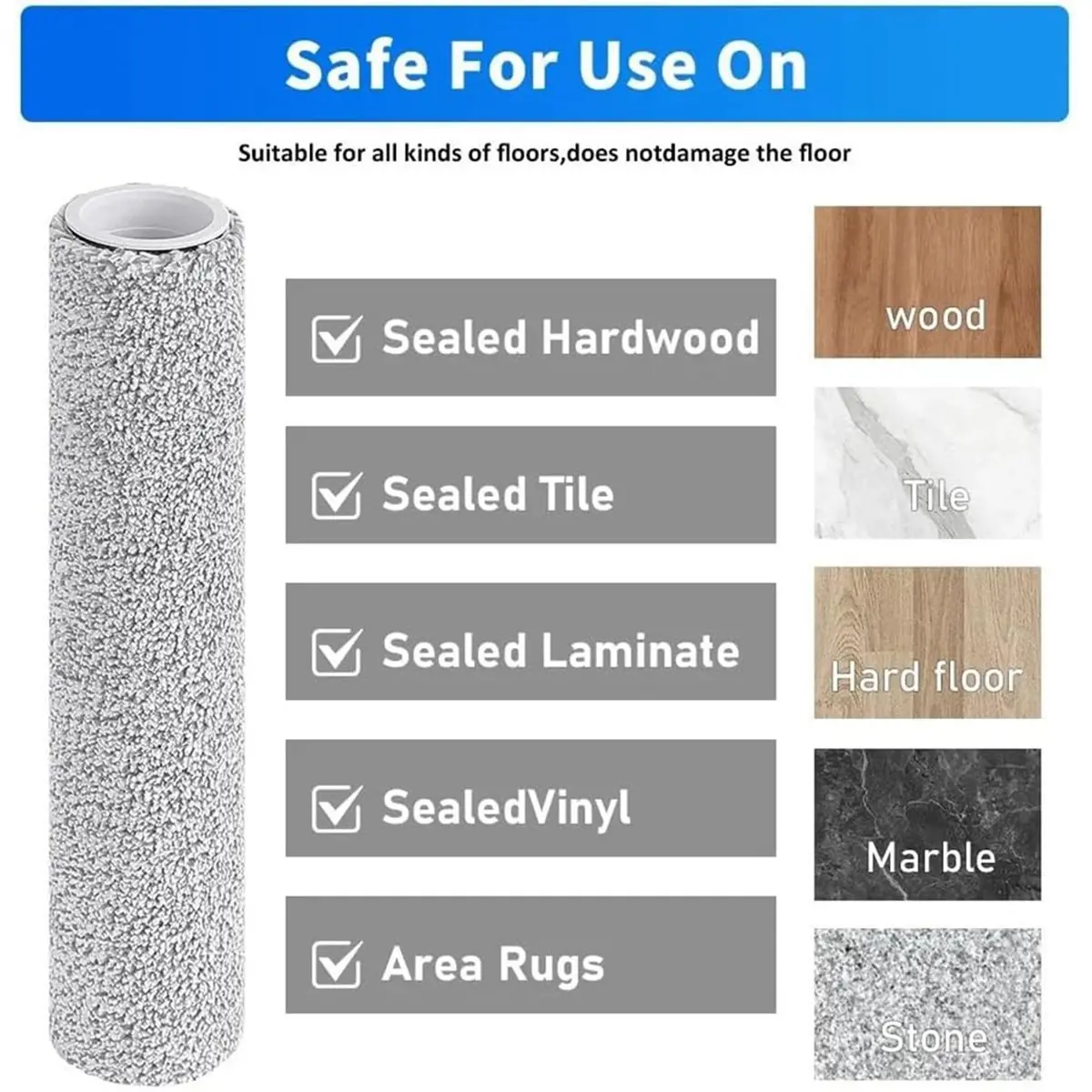 

(MEOF) 3 шт. сменных роликовых насадок для швабры для робота-пылесоса Roborock Qrevo Curv 2 Flow P20, аксессуары, роликовая насадка для мытья пола