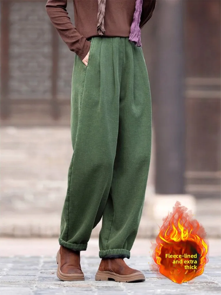 Thiened Fce レディース コットン パンツ ハーラン スレ 冬 アウター ハイウエスト ランタン パンツ ファイオナブル ユースフル 通勤 スレ