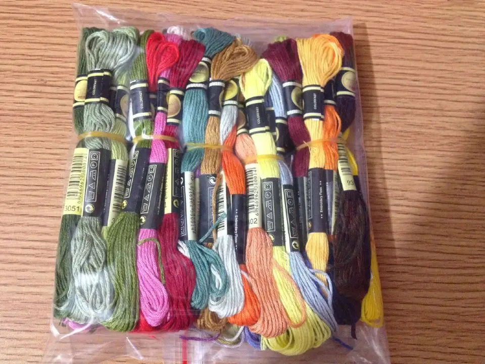 Choose CXC Threads Number Total 100 Skeins Thread +your colors Embroidery Cross Stitch Floss+20*10CM water soluble canvas Gift 7