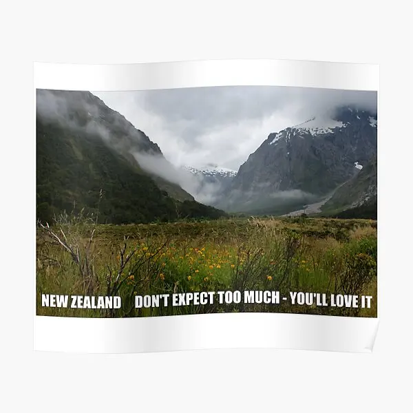 New Zealand Do Not Expect Too Much You  Poster Modern Home Art Print Vintage Mural Picture Decor Decoration Room No Frame