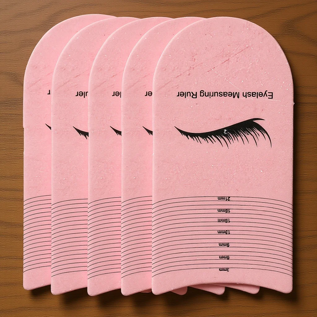

5Pcs Eyelash Measuring Ruler Reusable Plastic Lash Extension Tool for Precise Application Beauty Salon Supplies