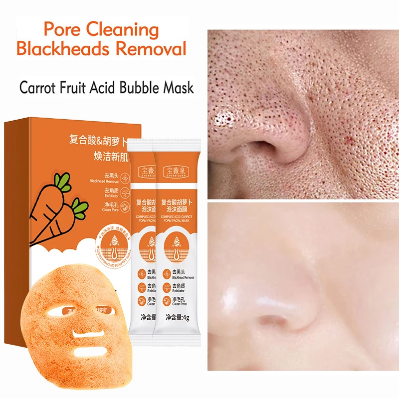 Centella Bubble Máscara Facial para Cuidados Com A Pele, Removedor De Cravos, Limpeza De Poros, Máscaras Faciais Hidratantes, Cosméticos Coreanos Lisos, 4g * 5