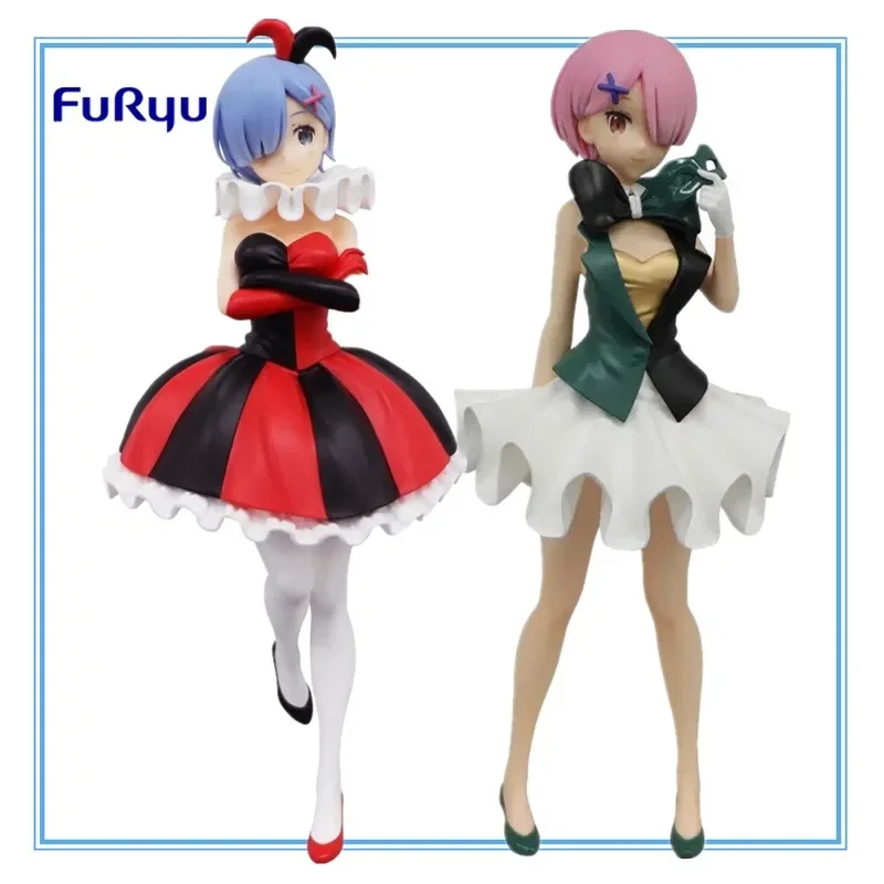

FuRyu Original Genuine Re: Zero Starting Life in Another World Rem Ram circus Girl Pearlescence Action Figure Christmas Gift