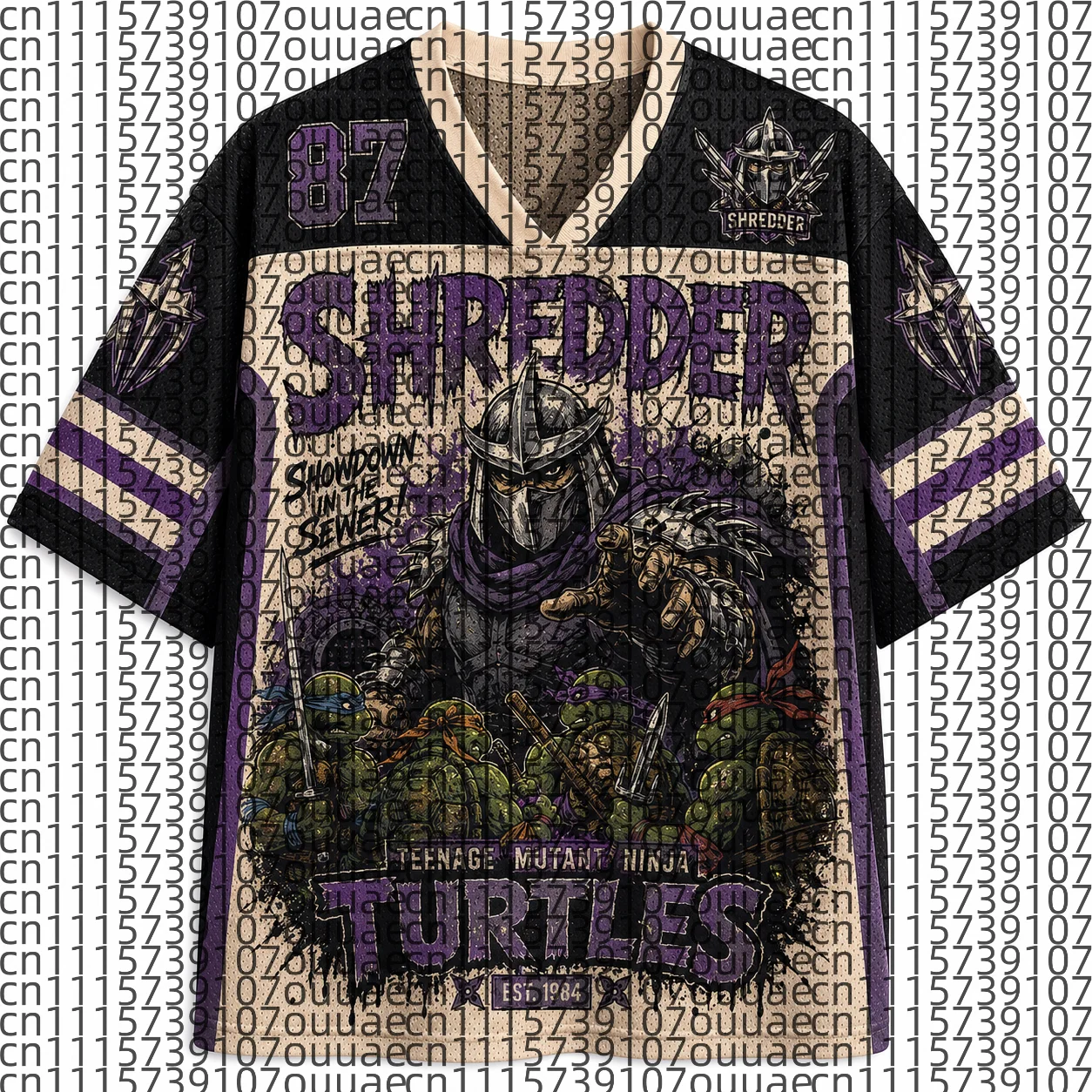 T-shirt 2026 populaire à manches courtes, col en V, en maille, style streetwear rétro, thème années 80, mode sportive, cadeau pour les fans de bandes, films et jeux