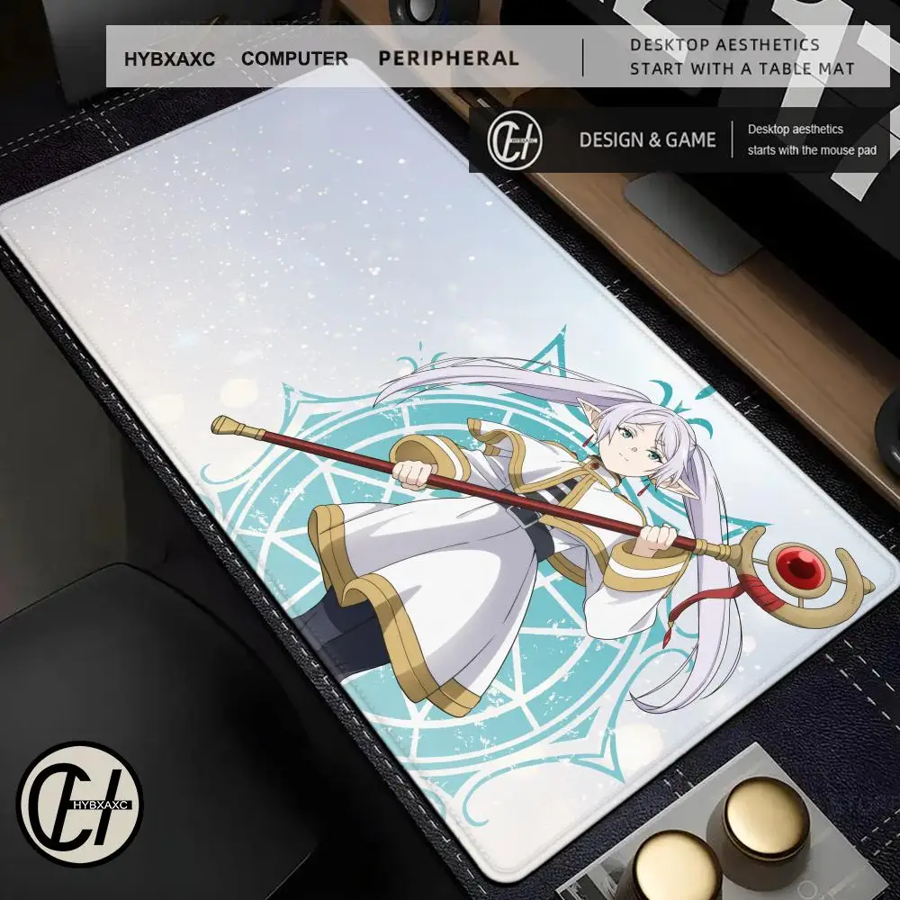 Enchanted Sousou No Frieren Mouse Pad - Glowing Magic Runes & Petal Trails - 900x400mm Ultra-Smooth Gaming Desk Mat