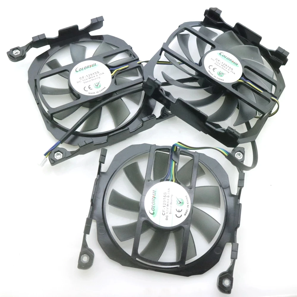 

CF-12915S DC12V 0.35A 85mm 75mm 4wire 4pin VGA Fan For INNO3D GTX760 670 GTX680 GTX660ti Graphics Card Cooling Fan