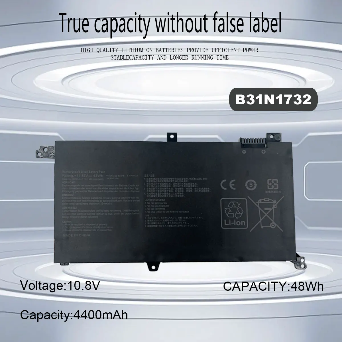 Imagem -02 - Bateria do Portátil para Asus Vivobook X430ua X430uf X430un X430fa X430fn X571g X571lh X571gt B31n1732