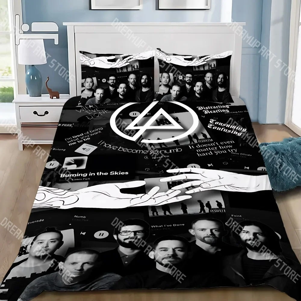 3D Print Linkin Park Rock Music Bedding Set Twin Queen King Full Size Duvet Cover Pillowcase Bed boys girls Adult Home Textiles