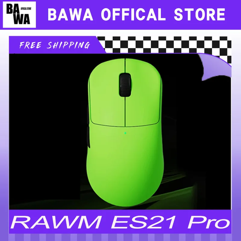 

NewRAWM ES21 Pro игровая мышь трехрежимная беспроводная 8k скорость опрокидывания Paw3950 сенсор легкая эргономичная игровая мышь для ноутбука