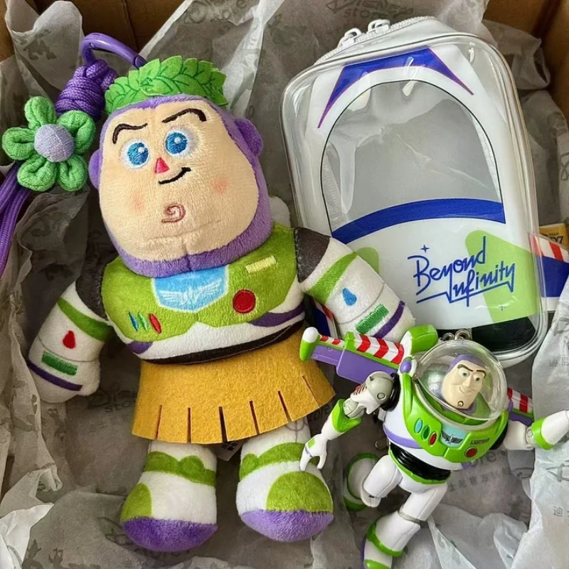 Genuine Disney Toy Story Seaside Chill Summer Series Plush Pendant Cute Strawberry Bear Plush Pendant Keychain Festival Gift