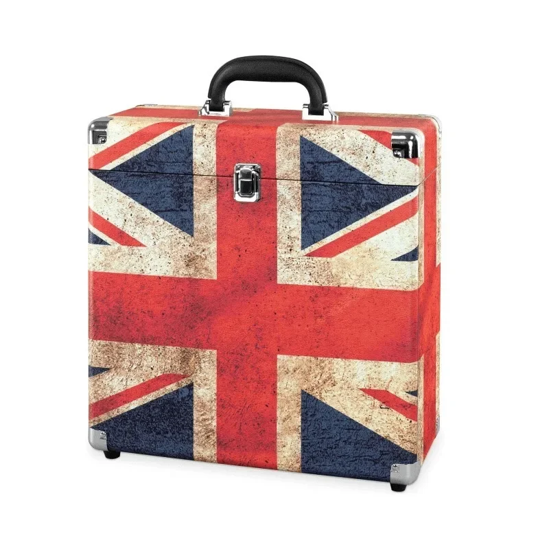 Portable Vinyl Record Carry Case, Classified Storage Box for 7/10/12 Inch LP, CD & Phonograph Disc Collection