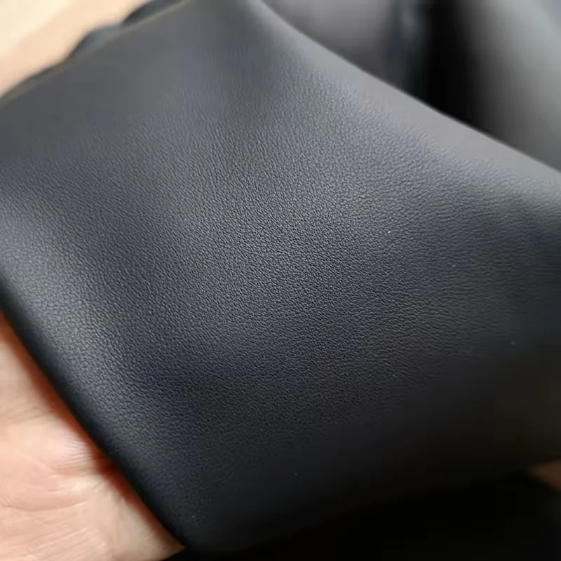0.6mm Ultra-Thin Black Whole Piece Sheepskin Fabric, Top Layer Genuine Leather, Sheepskin Clothing, Leather Clothing, Leather Pa