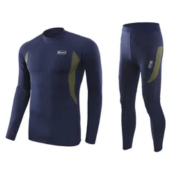 Conjunto ropa interior térmica compresión hombre forro polar invierno